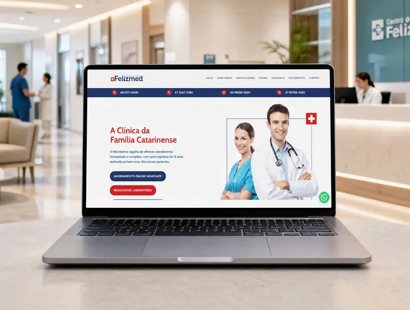 Site institucional desenvolvido para Felizmed
