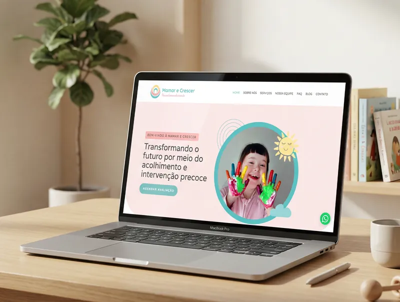 Site institucional desenvolvido para Mamar e Crescer