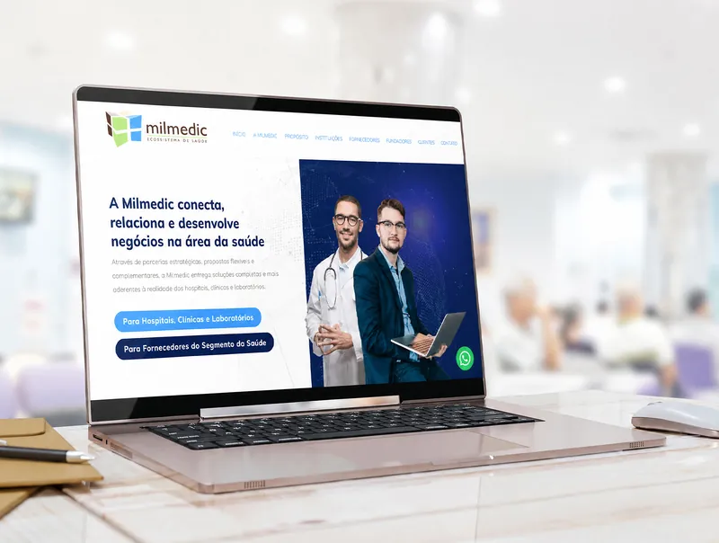 Site institucional desenvolvido para Milmedic