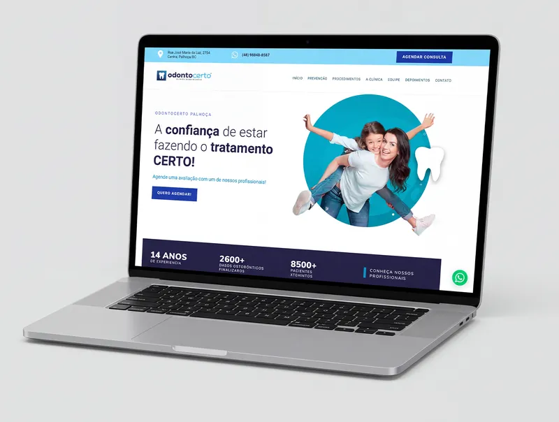 Site institucional desenvolvido para OdontoCerto