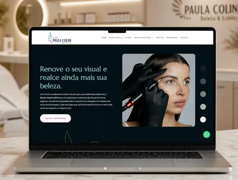 Site institucional desenvolvido para Studio Paula Colini